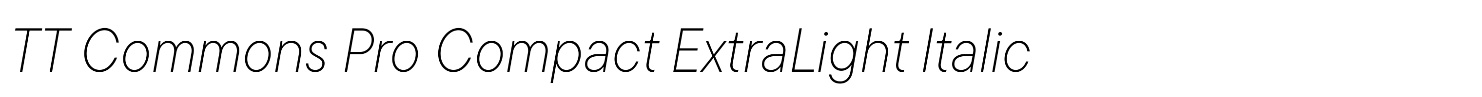 TT Commons Pro Compact ExtraLight Italic